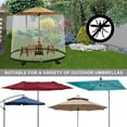 thumbnail image 6 of Topchances 10-11 ft Patio Umbrella Mosquito Net, Polyester Mesh Net Screen, Adjustable Universal Canopy Net with Sandbags and Zipper Door for Outdoor Umbrellas and Patio Tables (Beige), 6 of 8
