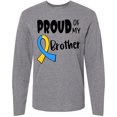 thumbnail image 3 of Inktastic Proud of my Brother Down Syndrome Awareness Long Sleeve T-Shirt, 3 of 5