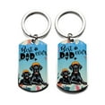 thumbnail image 2 of Best Great Dane Dad Ever Happy Father's Day Stainless Steel Keychain Danes Dog Lover Gifts Collar Charm Tag Keyring - 02006, 2 of 5