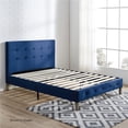 thumbnail image 3 of DeCoro Seattle Modern Tufted Easy Assembly Upholstered Platform Bed with Headboard, Wood Frame with Solid Wood Slat Support, No Box Spring Required and Noise-free, Queen, Antonio Sapphire, 3 of 10