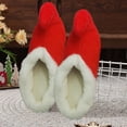 thumbnail image 5 of Unisex Christmas Slippers Christmas Hat Shoes Slippers Cute Plush Adult Anti Slip House Loafers for Women Men, 5 of 6