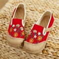 thumbnail image 2 of Fesfesfes Women Shoes Round Toe Ethnic Style Embroidered Lightweight Shoes Soft Comfortable And Breathable Retro Shoes 37(5.5-6), 2 of 4