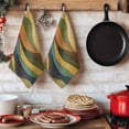 thumbnail image 6 of Vintage Green Yellow Kitchen Towels Set of 1, Farmhouse Retro Art Absorbent Dish Towels for Kitchen, Microfiber Hand Towel, Quick Drying Tea Towel for Cleaning Decorative Dishcloths, 6 of 7