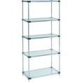 thumbnail image 4 of Nexel Galvanized Steel, 5 Tier, Solid Shelving Starter Unit, 54"Wx18"Dx63"H, 4 of 4
