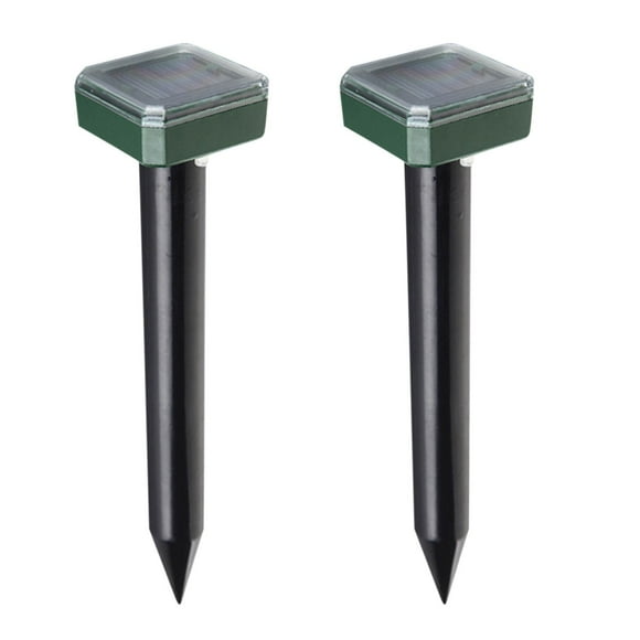 2Pcs Chipmunk Repelent, Snake Repelent | Solar Mole Repelent Squirrel Repeler Control Spikes for Groundhog, Vole, Racoon, Mice & Burrowing Rodents