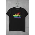 thumbnail image 4 of Old Glory Mens Canada LGBT Gay Pride Rainbow Short Sleeve Graphic T Shirt, 4 of 5