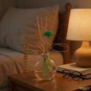 Hosley Home Fragrance Collection Floral Modern Elegance Glass Oil Diffuser with Reeds, Clear, 4 Count, 4 Pack