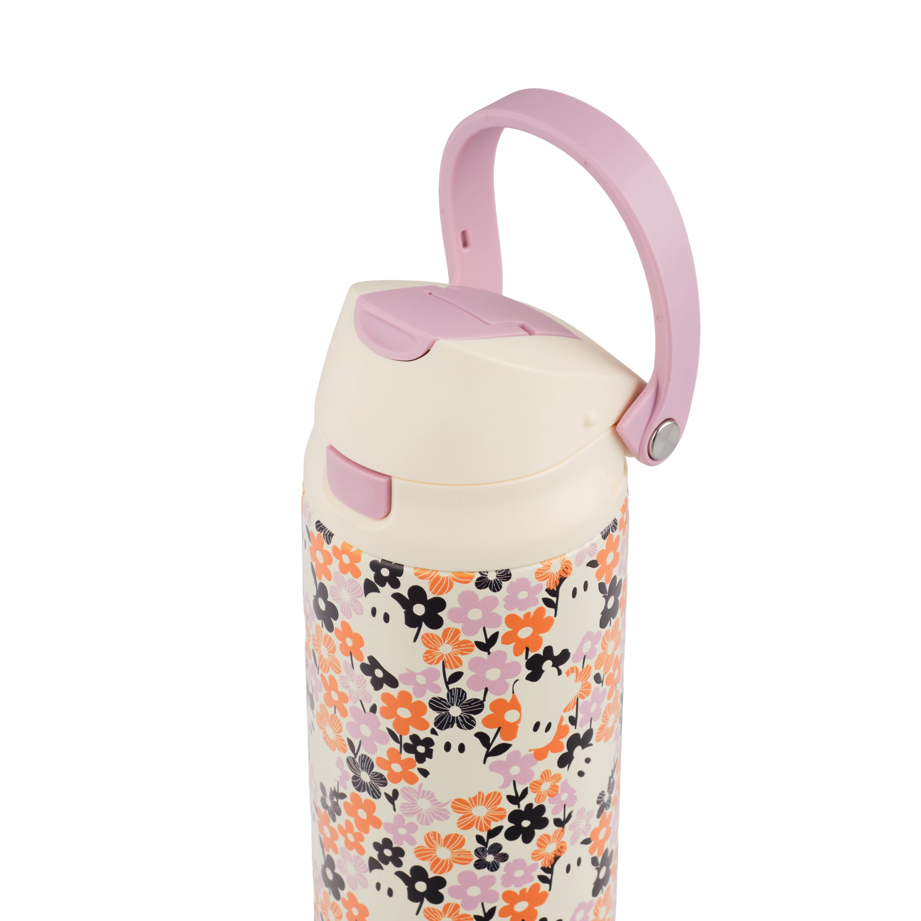 TAL 24oz Stainless Steel 2-in-1 Water Bottle with Straw and Chug Lid, Ghosts