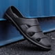 thumbnail image 3 of Sandalias de hombre 2022, zapatos informales para hombre, zapatillas Roma Retro, sandalias con punta abierta y parte inferior gruesa, sandalias deslizantes para playa para verano, 3 of 5