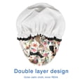 thumbnail image 4 of Shower Caps,Chihuahua and Pioneer Flower Waterproof Shower Cap for Women 4 Pieces,Double Reusable Hair Cover for Shower PEVA Elastic Stretch Hem, 4 of 7