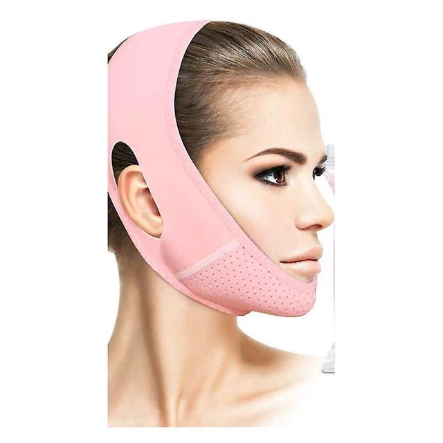 mascarilla Amincissant 1 Pice, Rutilisable, Limine Le Double Menton, Visage En V, Lifting Rose