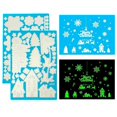 thumbnail image 1 of Pegatinas navideñas de Papá Noel para ventana, pegatina luminosa de copo de nieve para pared, decoración de pared para habitación de niños, adornos navideños de Año Nuevo, 1 of 4