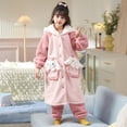thumbnail image 2 of Pijama de felpa para niños de Hello Kitty de Sanrioed Winter Anime, bata cálida y gruesa con dibujos animados para el hogar, Cinnamoroll Melody Kawaii Girl, 2 of 5