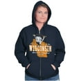 thumbnail image 4 of Betty Boop Wisconsin State Outline Zip Hoodie Sweatshirt Women Brisco Brands M, 4 of 6