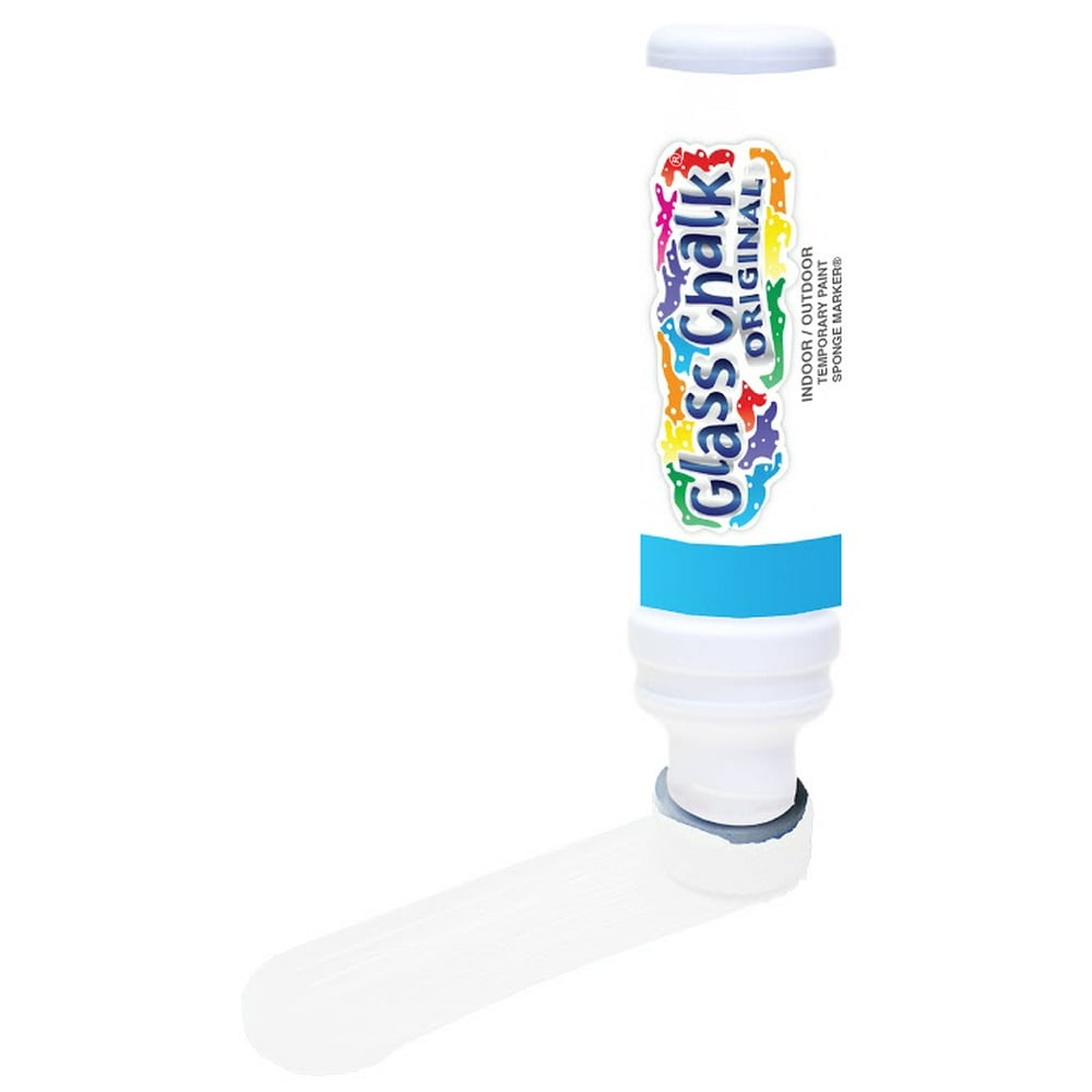 Glass Chalk Paint Sponge Marker, Indoor, Outdoor, Auto, Craft, White