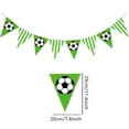 thumbnail image 3 of Soccer Themed Pennant Banner, 7.8 x 11.4 Inch Green Triangle Bunting for Sports Parties, Game Day Decor, 3 of 6