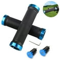 thumbnail image 4 of 1 Pair Bicycle Grips,Double Lock On Locking Bicycle Handlebar Grips Rubber Comfortable Bike Grips For Bicycle Mountain-Blue, 4 of 8