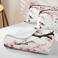 thumbnail image 4 of Homewish Japanese Ink Landscape Twin Quilt Set,Cherry Blossom Twin Coverlet Set,2 Pieces, 4 of 7