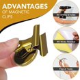 thumbnail image 4 of 20 Pack Magnetic Clips for Refrigerator, Strong Fridge Magnet Clips,Magnetic Clips Heavy Duty, Clip Magnets for Fridge,Whiteboard, Office,Refrigerator Magnet Clips(Yellow), 4 of 5