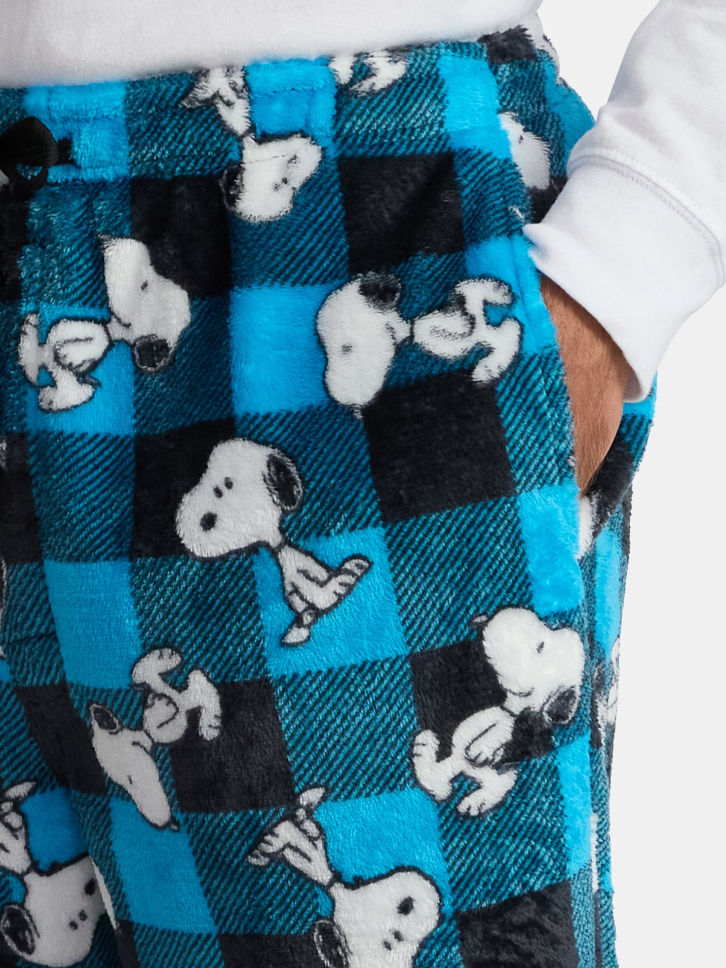 Snoopy Men's Superminky Fleece Pajama Sleep Pants, Size S-XL