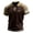 A7-Brown, variant on American 250th Anniversary T-Shirt for Men Short Sleeve Button Shirt American Flag Design Collared Polo Tshirt Patriotic We the People 1776 Workout Tee,Camouflage Green 4XL