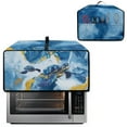 thumbnail image 2 of ZIATUBLES Turtle Marble Print Toaster Oven Cover Dustproof Kitchen Appliance Storage Case Bakeware Oven Protector with Top Handle Countertop Decorative Accessories, 18.5" x 14.5" x 9", 2 of 8