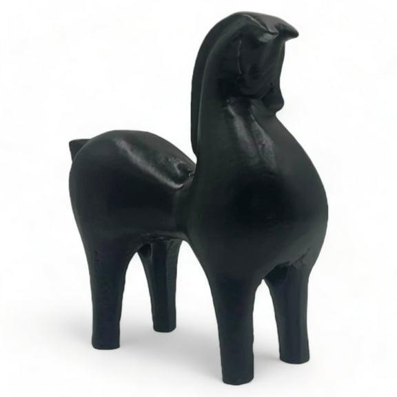 Black Decorative Metal Aluminum Horse Home Decor Sculpture 6.5 in x 3 in x 7 in, by 90210 Kitchen and Bath