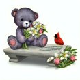 thumbnail image 3 of The Hamilton Collection Faithful Fuzzies Forever in My Heart Figurine Issue #1 "A Love So Dear" Hand-Painted Bereavement Bear with Cardinal and Flowers Memorial Keepsake 3.5-inches, 3 of 8