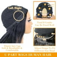 thumbnail image 3 of Peluca de cabello humano con forma de U Part, ondulado, 100% virgen brasileña, 3 of 8