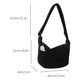 thumbnail image 5 of Bolsa De Mensajero Bolsas de mensajero de pana Harajuku Bolsas de hombro Bolsa de bola de masa japonesa (Negro) Ndcxsfigh Para Estrenar, 5 of 8