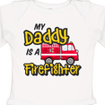thumbnail image 4 of Inktastic My Daddy is a Firefighter with Fire Truck Boys or Girls Long Sleeve Baby Bodysuit, 4 of 5