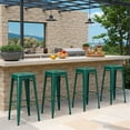 thumbnail image 7 of Vineego Modern Stackable Counter Height Bar Stool, Green (Set of 4), 7 of 7