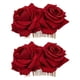 thumbnail image 1 of 2X Pinza de Pelo de Flor Rosa Diapositiva Alfiler de Bailarina de Flamenco Broche de Flores Clip de Estilo de Cabello, 1 of 5