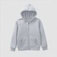 thumbnail image 5 of zuwimk Toddler Fleece Jacket - Weather Resistant Polar Fleece Lined Full Zip Boys Winter Coat - Cozy Hooded Kids Winter Jacket(4-5 Years,Grey), 5 of 7