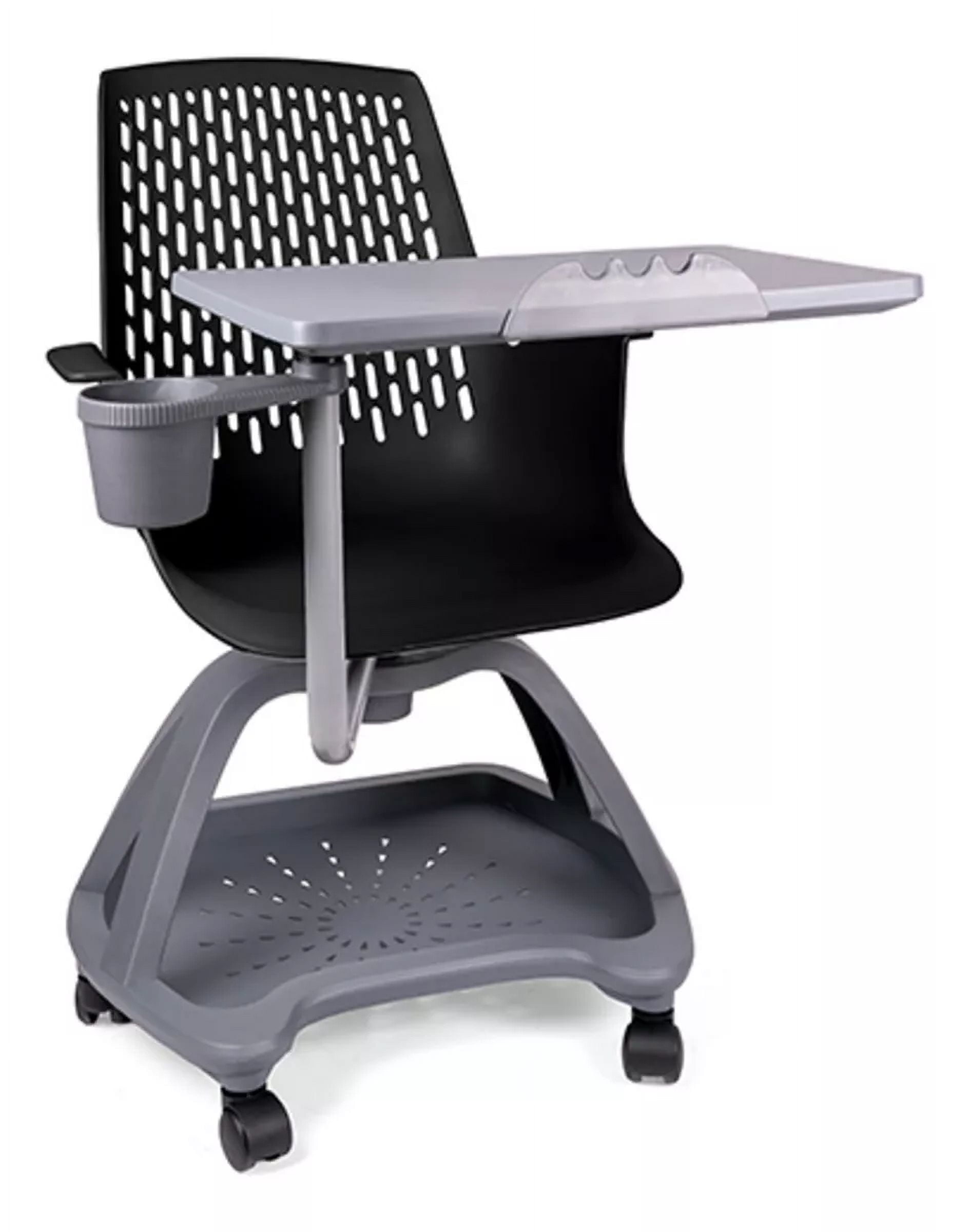 Pupitres Con Ruedas Pupitre Escolar con Base Y Paleta Giratoria 360° , Incluye Portavasos y ...