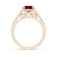 thumbnail image 2 of ANGARA Natural Aeon Vintage Inspired 2 ct Ruby Engagement Ring with Milgrain in 14K Rose Gold for Women (Size-9x7mm) | July Birthstone, Anniversary, Jewelry Gift for Women | Natural Ruby Ring, 2 of 10