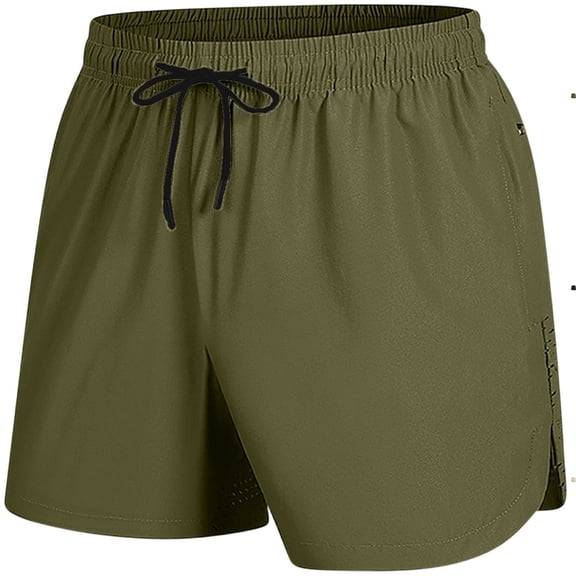 Big & Tall Men's 5" Inseam Running Shorts Quick Dry Performance Training Short Pants, Breathable Above Knee Athletic Bottoms with Zipper Pocket for Workout
