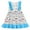Blue Pencil, variant on IBTOM CASTLE Toddler Kids Girls Back to School Dress Ruffle Sleeve Pencil Print Kindergarten First Day of School Dress 6-7 Years Blue Pencil