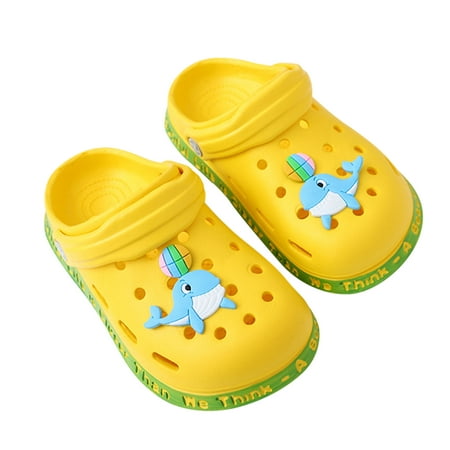 

Kids Cute Clogs Cartoon Garden Shoes Boys Girls Slides Slippers Indoor Outdoor Children Water Shower Beach Pool Sandals
