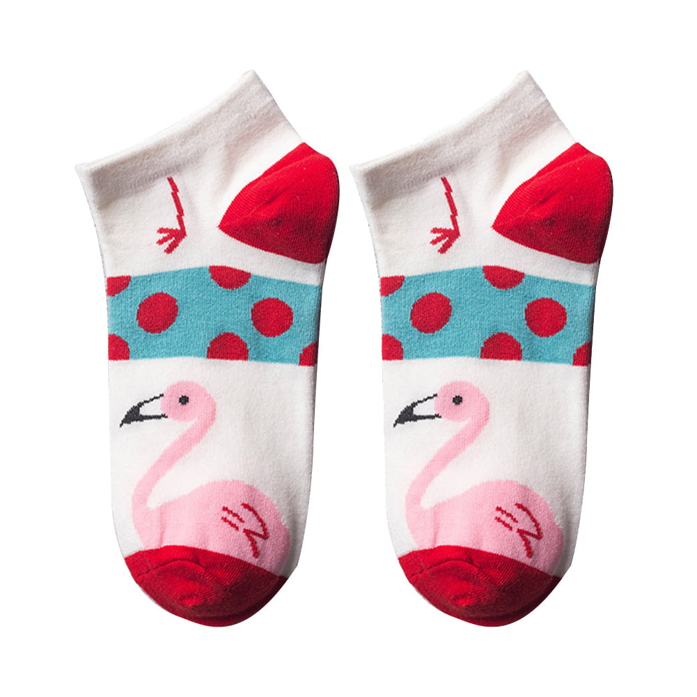 Pink Flamingo Compression Socks For Women Casual Fashion Crew Socks