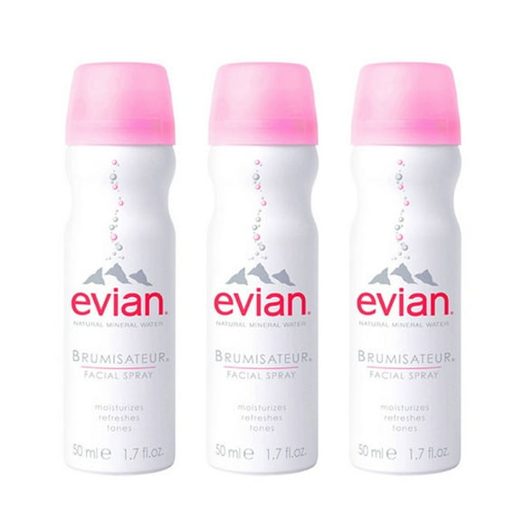 Evian Brumisateur Vaporisateur Facial Trio de Voyage, 1.7 Oz, 3 Ct