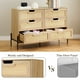 thumbnail image 1 of Cajonera de Ratán Natural de 47.2" con 6 Cajones, Cómoda Estilo Campestre con Patas Metálicas, Organizador Moderno para Closet, Sala, 1 of 5