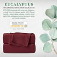 thumbnail image 7 of STYLINEN 100% Tencel Sheets King Size Bed Sheets 4pc Set, 100% Eucalyptus Lyocell Sheets Set, Silky Soft & Smooth, Breathable, 16" Deep Pockets, 1 Fitted, 1 Flat, 2 Pillowcases (King, Burgundy), 7 of 7