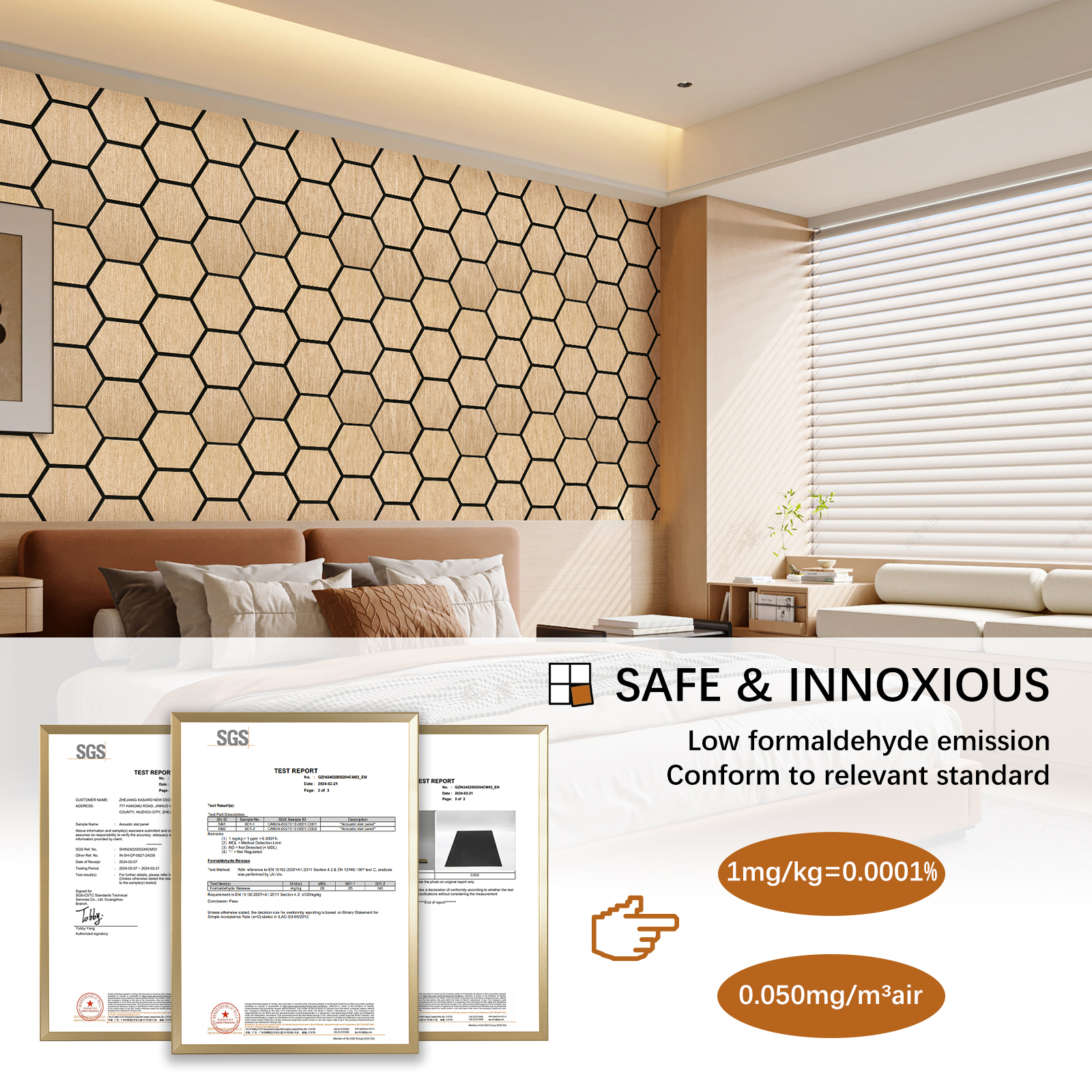 4 Packs Acoustic Wall Panels - Self-Adhesive 3D Wood Slat Wall Panel- Peel and Stick Sound Absorbing Panels for Noise Reducing - Feature Wall Decor for Home & Office