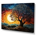 thumbnail image 2 of Designart "Moonlit Oak In Colors" Tree Oak Canvas Art Print, 2 of 7