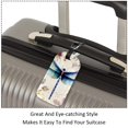 thumbnail image 3 of Square 2Pack PU Leather Dragonfly Cruise Luggage Tag with Privacy Cover and Name ID Tag for Travel Handbags Backpacks Luggage Tags, 3 of 6