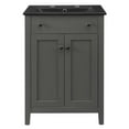 thumbnail image 3 of Sink Vanity Cabinet, Wood, Grey Gray Black, Modern Contemporary Urban Design, Hotel Bedroom Bathroom Master Suite Guest, 3 of 10