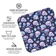 thumbnail image 3 of Lsque Skull crystal flower Pattern 4" Drink Coasters Set of 4, PVC Leather Absorbent Coasters, Table Coaster Set Decorative Coffee Cup Coasters Housewarming Gift -Square, 3 of 6