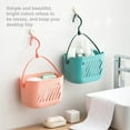 thumbnail image 4 of Aonity Bathroom Hanging Basket with Rope Hook Storage Pink， Plastic Shower Caddy Basket Hanging Bathroom Dorm Organizer Portable Storage Caddy Tote for Garden Tools Cleaning, 4 of 4