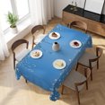thumbnail image 3 of Modern Blue Table Cloth Waterproof Tablecloths, Abstract Diamond Luxury Gradient Tablecloth Dining Table Cover for Kitchen Party Tabletop Outdoor, Rectangle Tablecloth 60x120 Inch, 3 of 9